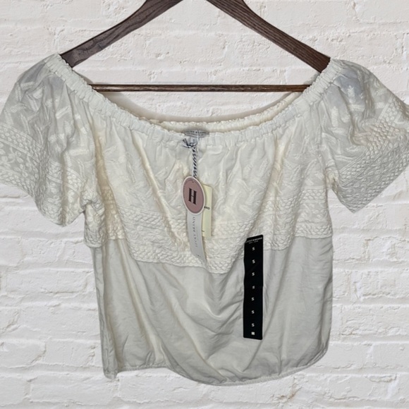 Lucky brand cream off the shoulder sweet little top. Brand New with tags! - Picture 2 of 8